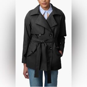 Bernardo Classic Black Trench Coat